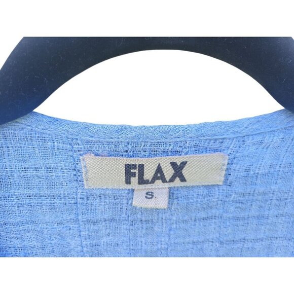 Flax by Jeanne Engelhart Linen Tunic Top Relaxed Button Front Lagenlook - Picture 10 of 15